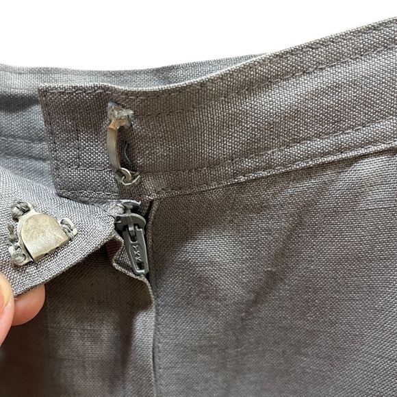 Christian Dior Vintage The Suit Gray Linen Rayon Blend Skirt Sz 10 - Picture 9 of 9